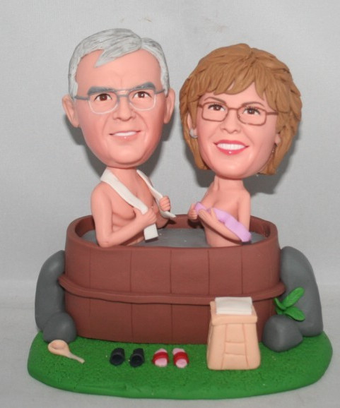 Taking Bath Together Bobbleheads - Click Image to Close