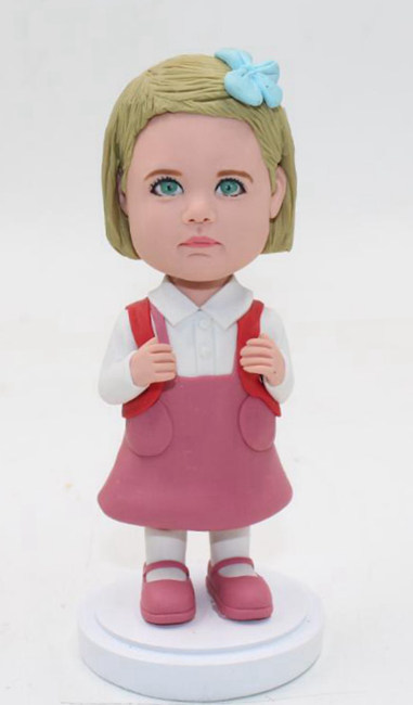 Custom school girl bobblehead doll - Click Image to Close