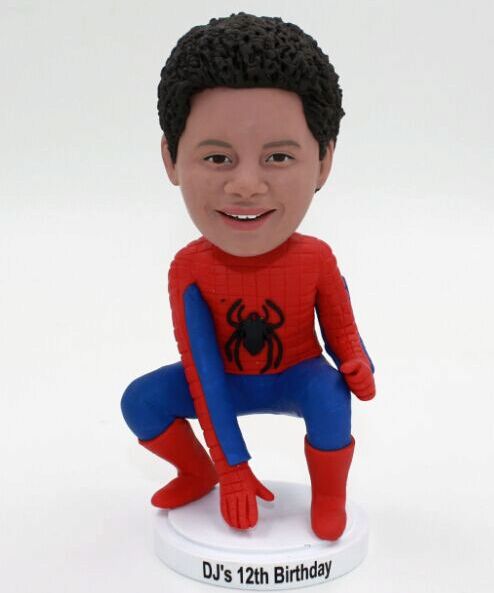 Custom Spider superhero bobbleheads - Click Image to Close
