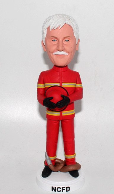 Custom firefighter bobblehead - Click Image to Close