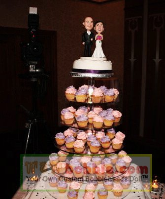 Custom wedding bobblehead cake toppers - Click Image to Close