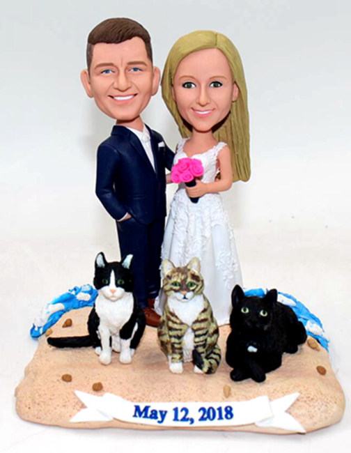 Wedding Bobblehead Cake Toppers- - Click Image to Close