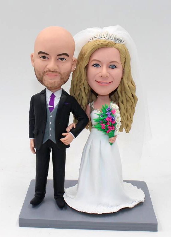 Wedding bobbleheads for couple - Click Image to Close