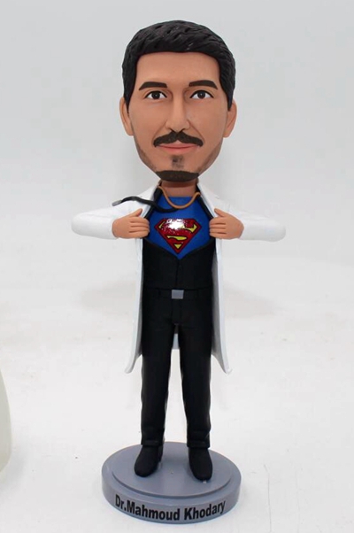 Super dad super boss doctor bobbleheads doll - Click Image to Close