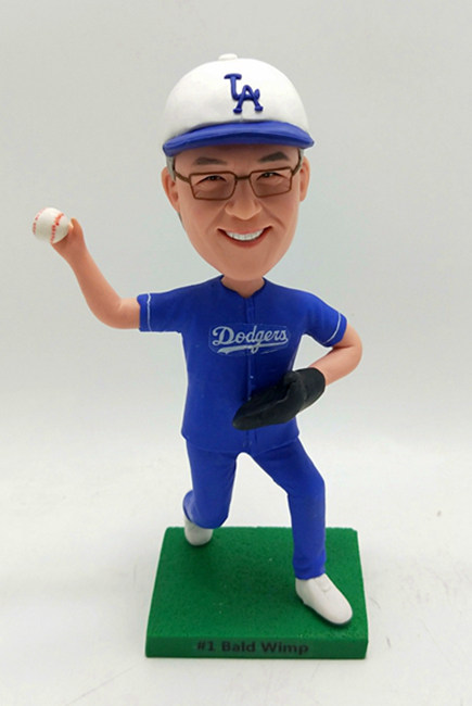 Custom bobblehead-Dodgers baseball uniform - Click Image to Close