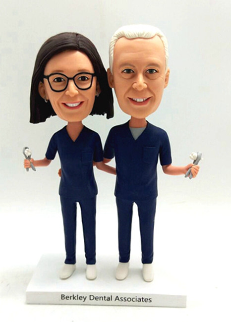 Anniversary Gifts bobblehead for Dental Couple - Click Image to Close