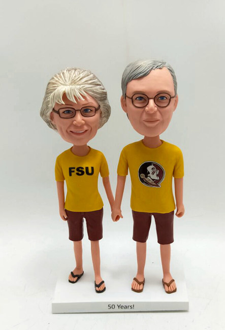 custom bobbleheads-Couple dress in casual - Click Image to Close