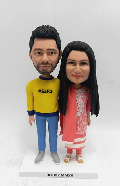 Personalized bobblehead-Indian Wedding Style - Click Image to Close