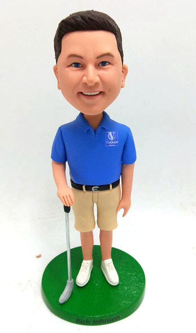 Custom playing golf bobblehead Birthday gift - Click Image to Close