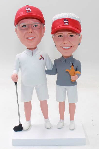 custom bobbleheads golf couple - Click Image to Close