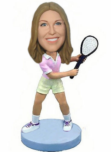 Playing Tennis Bobbleheads - Click Image to Close