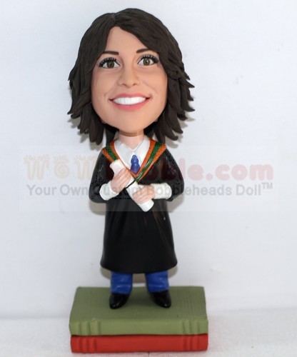Graduation bobblehead Standing on books - Click Image to Close