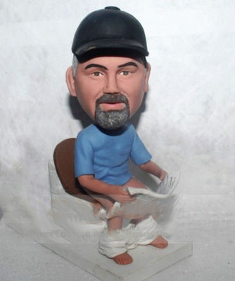 Man on toilet bobblehead - Click Image to Close