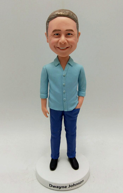Personalized bobblehead doll-Male in casual - Click Image to Close