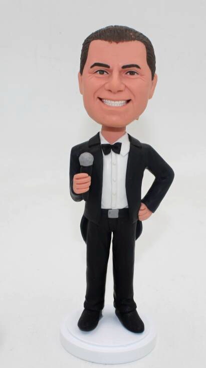 Custom bobbleheads with microphone - Click Image to Close