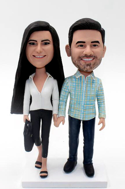 Custom Bobbleheads for Couple Dress In Casual - Click Image to Close