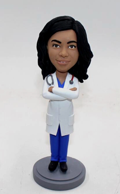 Custom bobbleheads-Doctor with stethoscope - Click Image to Close