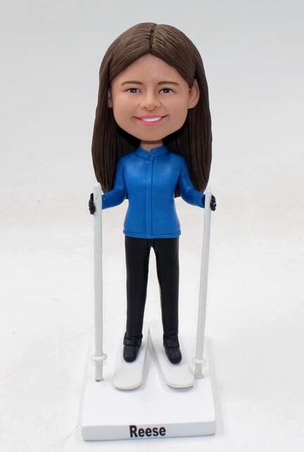 Skiing custom bobbleheads doll - Click Image to Close