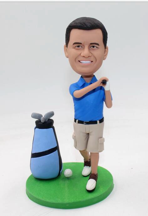 Personalized golfer bobblehead doll - Click Image to Close