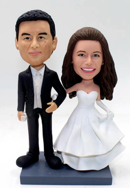 Wedding bobblehead cake toppers - Click Image to Close