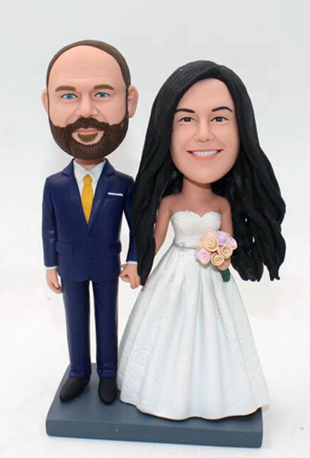 custom bobbleheads wedding cake topper - Click Image to Close