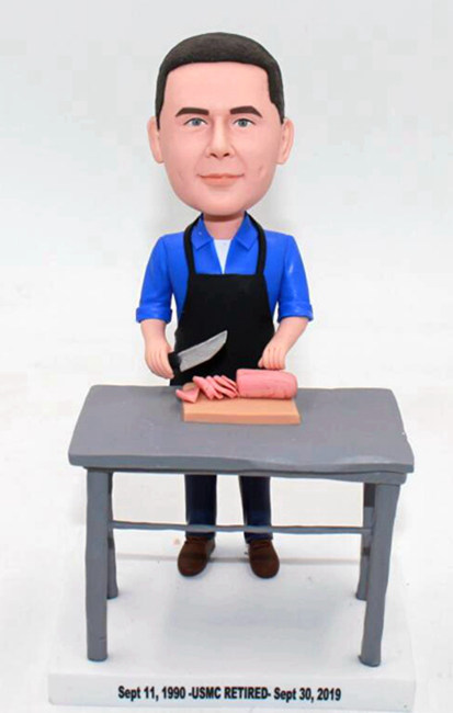 Personalized Generation BBQ Man bobblehead - Click Image to Close