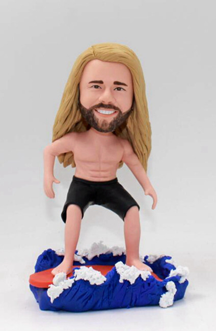 Personalized Surfer bobblehead doll - Click Image to Close