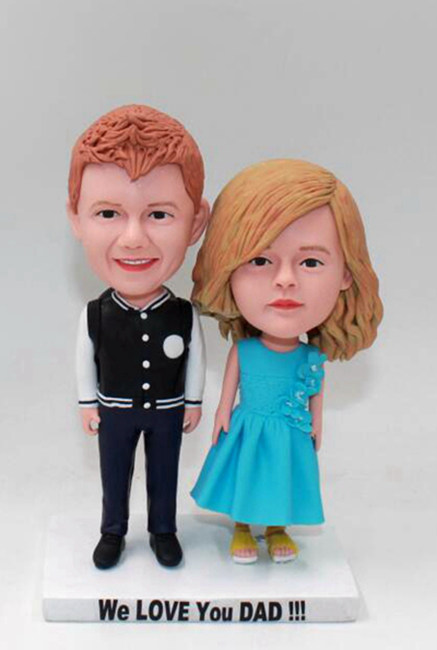 Custom bobbleheads-Brother and sister - Click Image to Close
