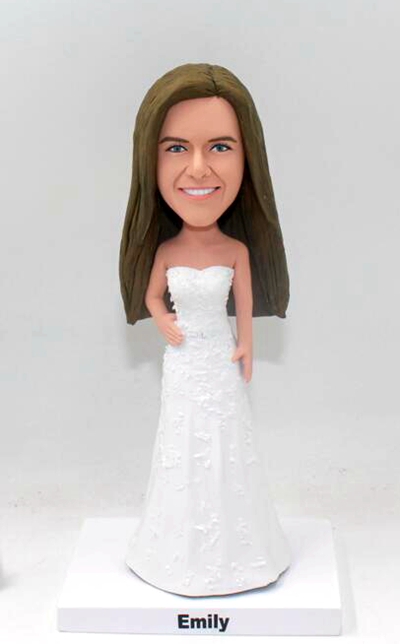 Custom bride bobblehead - Click Image to Close
