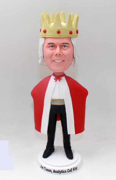 Customized King bobblehead with King Crown - Click Image to Close
