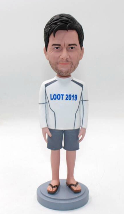 Custom bobblehead-Man in casual - Click Image to Close