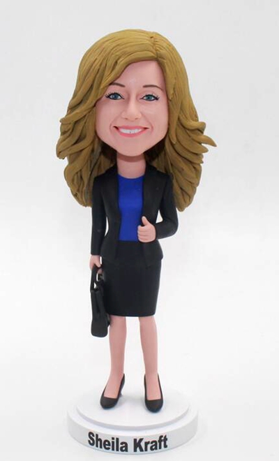 Personalized bobblehead- Office lady - Click Image to Close