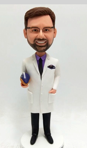 Custom doctor bobblehead with Rugby - Click Image to Close