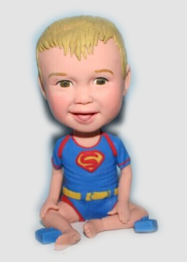 Custom Super dad super boss baby bobblehead - Click Image to Close