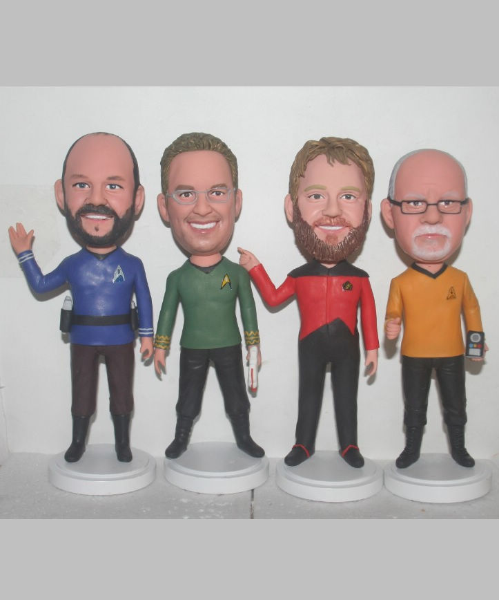 Movie character themed Bobbleheads for 4 persons - Click Image to Close