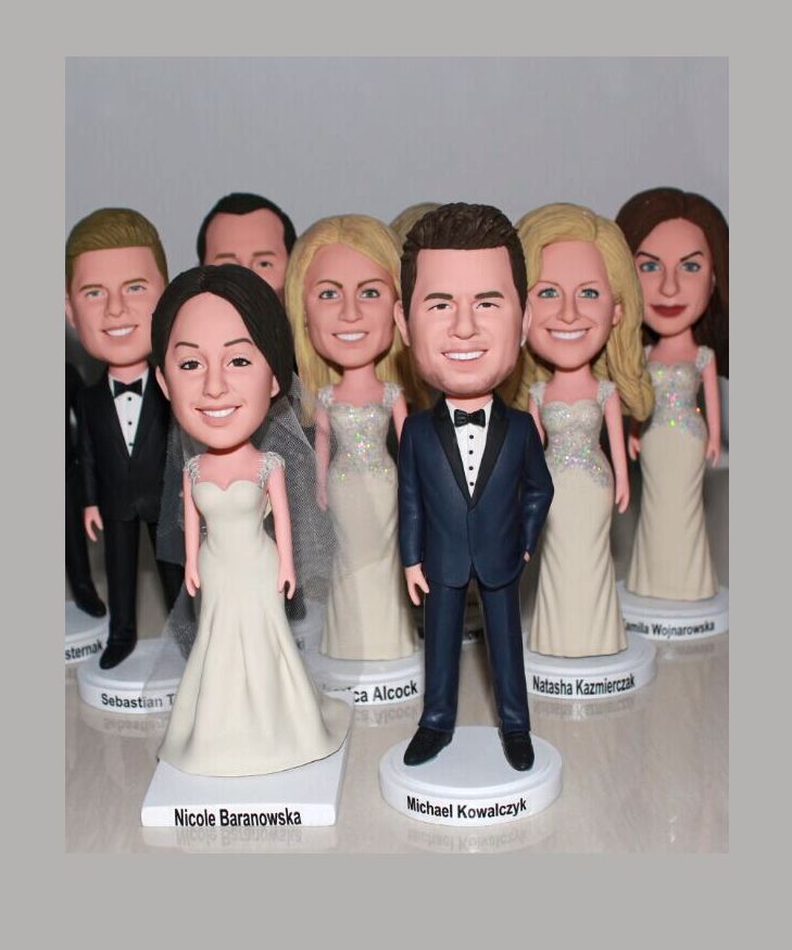Custom groomsmen bobbleheads wedding gifts for bridesmaid - Click Image to Close