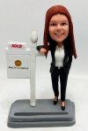 Female Realtor Custom Bobbleheads