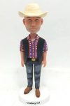 Customized Cowboy bobblehead made from photos