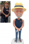 Bobblehead for grandpa Custom bubble Head with Cane