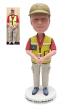 Custom Construction Worker Bobblehead, Funny Birthday Gift For Coworker, Retirement Gift For Coworker