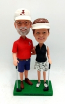 Custom playing golf bobblehead couple Christmas gift