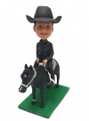 0Custom riding horse bobblehead cow girl bubblehead