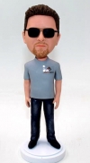 Personalized bobblehead Playing Banjo