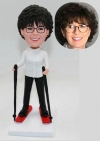 Skiing custom bobblehead made from your photos