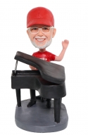 Custom Pianist Bobblehead with Grand Piano Personalized Musician Gift