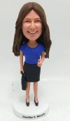 Custom bobblehead doll office lady
