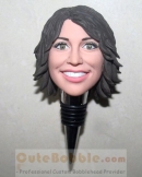 Her face custom metal wine bottle stopper