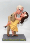 Custom Bobbleheads wedding cake topper