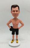 Custom bobblehead-man holding barbell