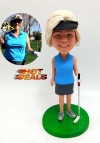 Custom golf bobblehead female golfer